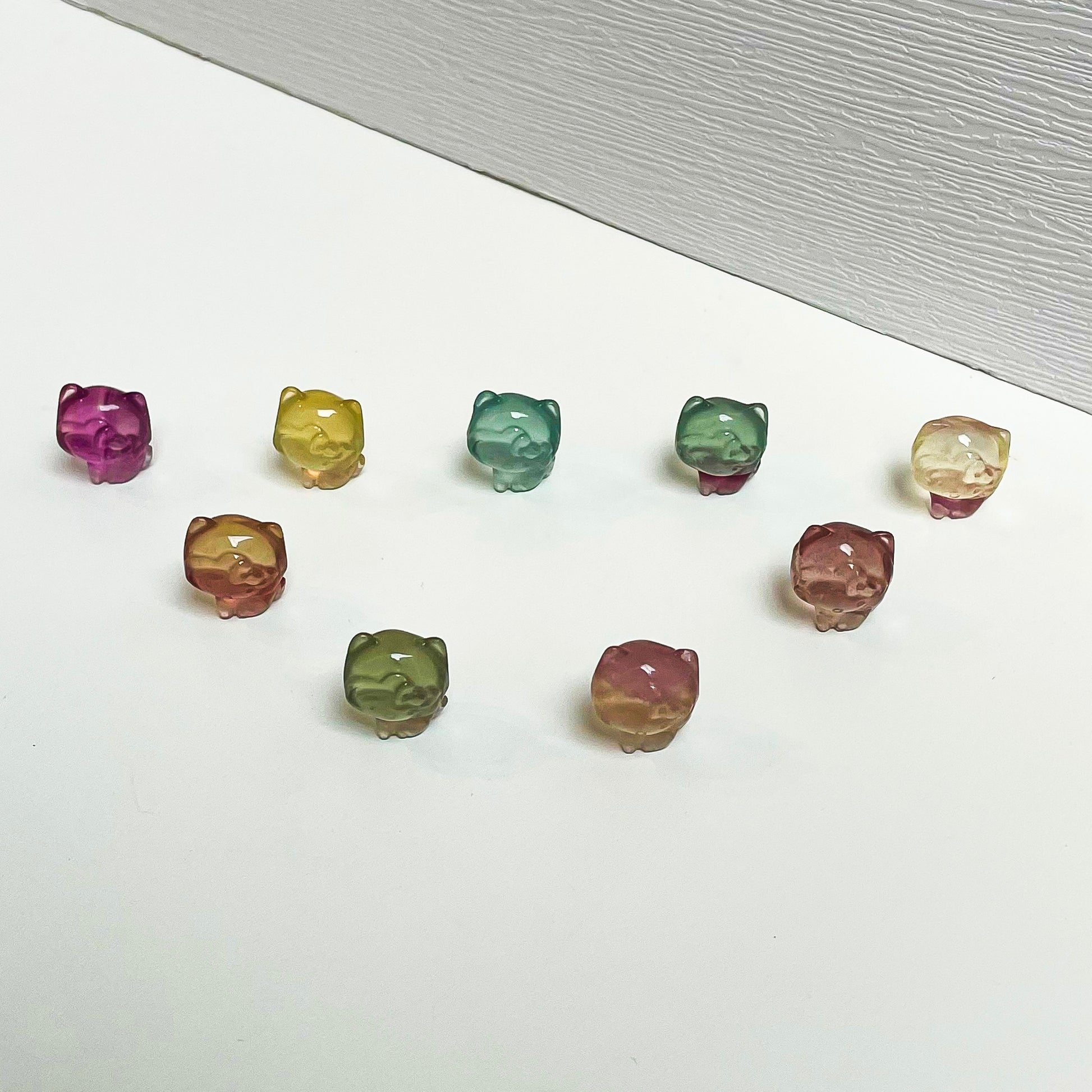 Mini Fluorite Hello Kitty Carvings