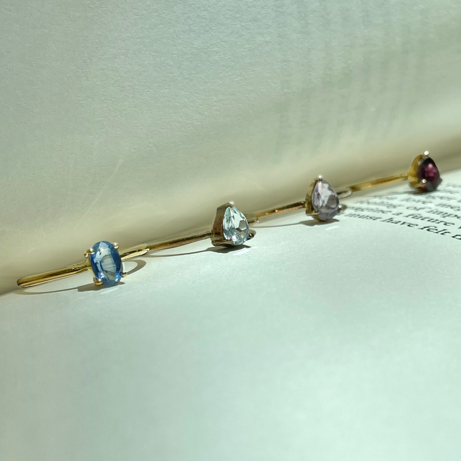 Kyanite Ring in Dainty Gold Filled