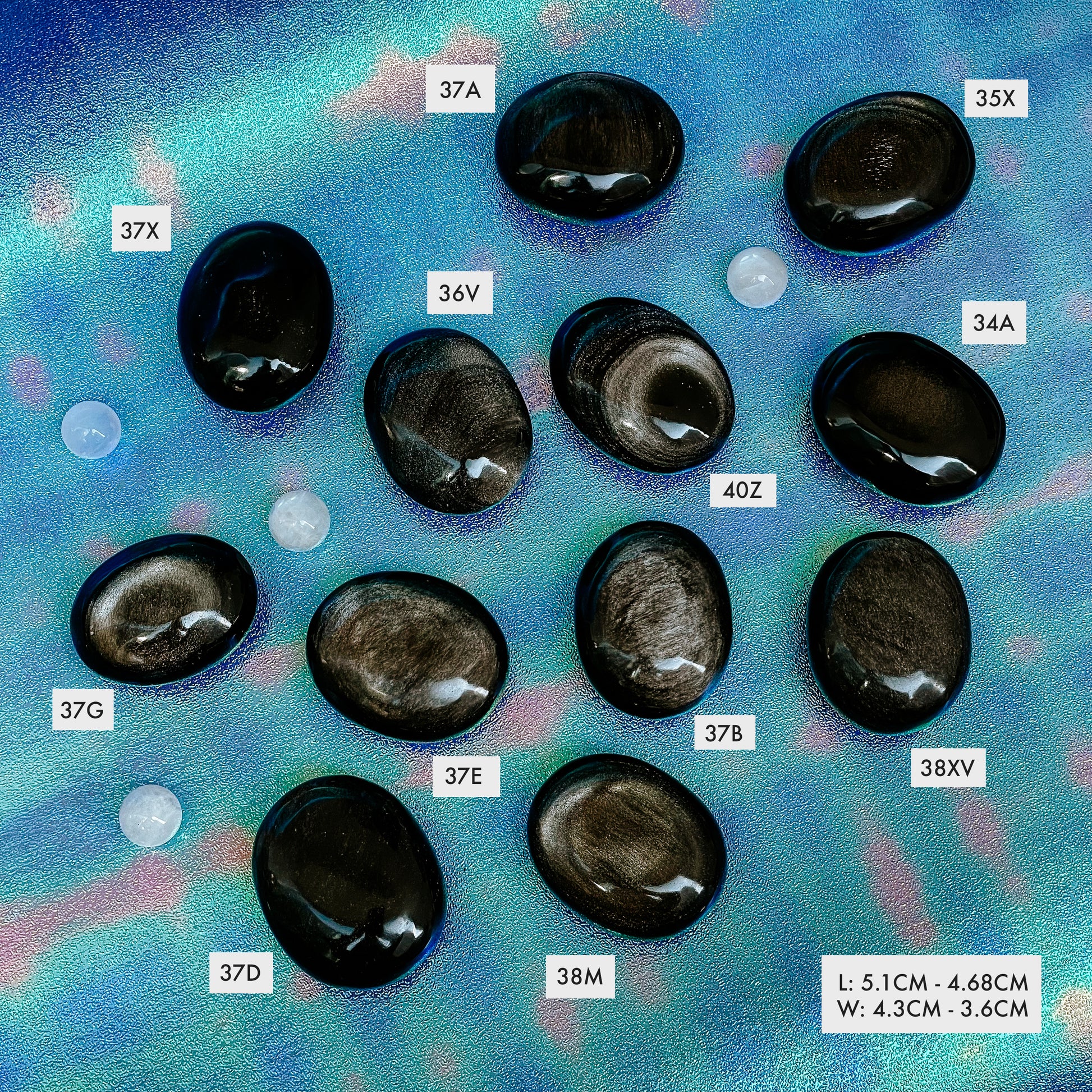 Gold Sheen Obsidian Palm Stones