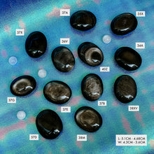 Load image into Gallery viewer, Gold Sheen Obsidian Palm Stones
