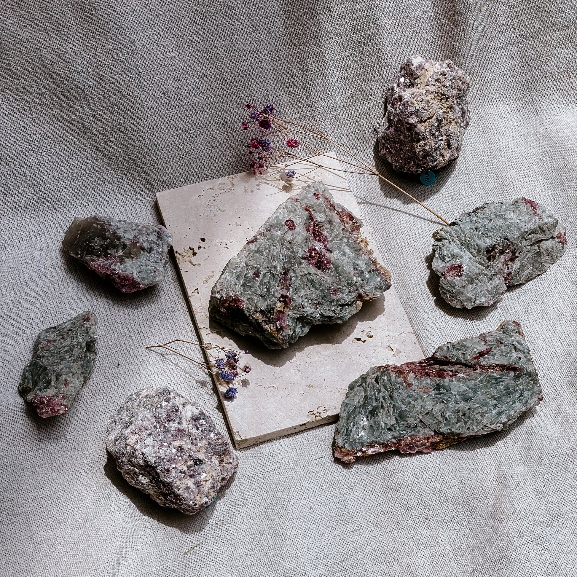 Raw Lepidolite with Albite