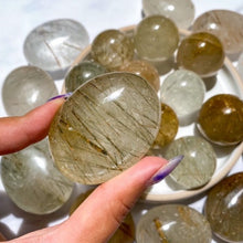 Load image into Gallery viewer, High Quality Rutilated Quartz Crystal Palms and Spheres (Rutile Quartz) for Manifesting Abundance
