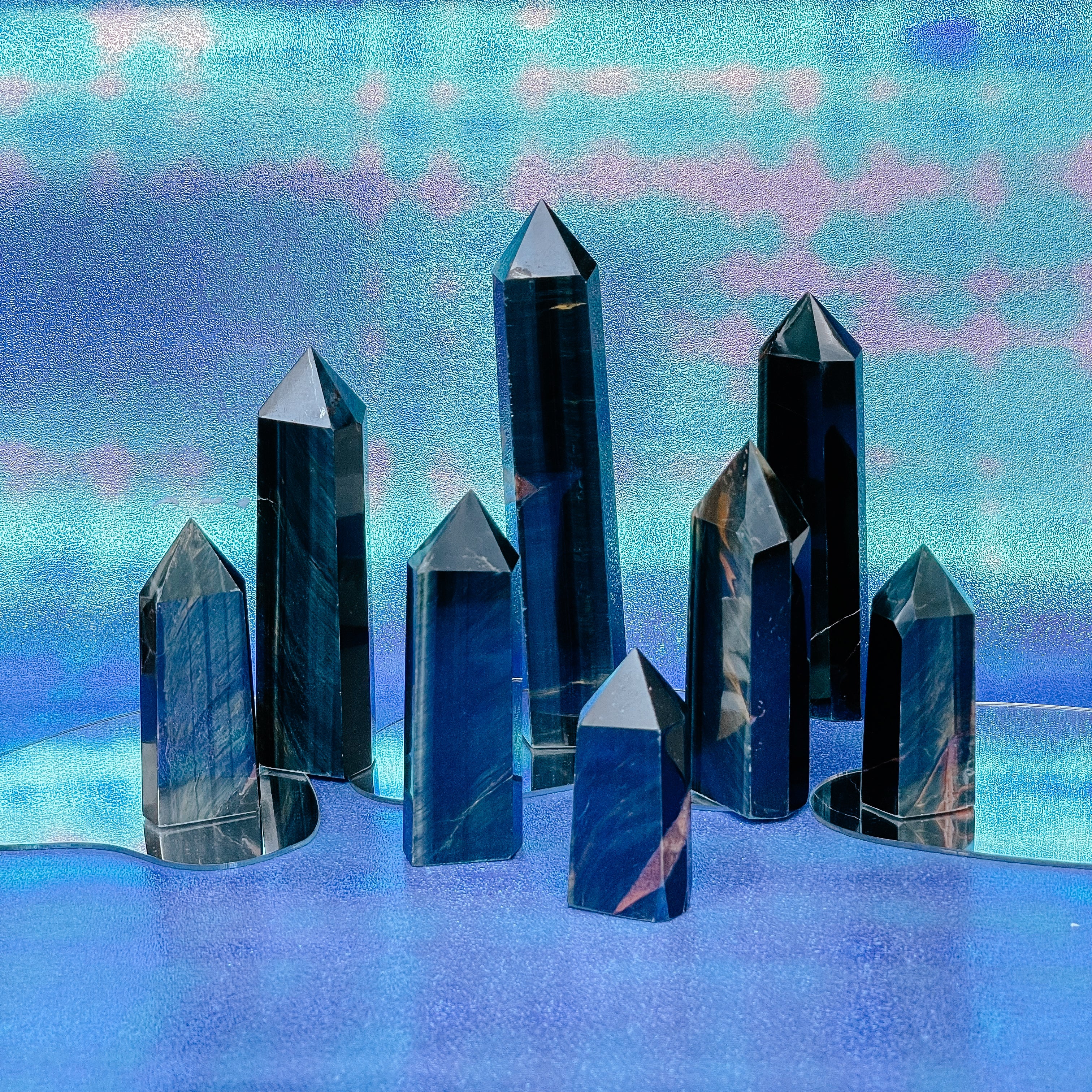 Blue Tiger Eye Towers