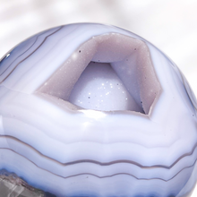 Load image into Gallery viewer, Large Banded Agate Sphere with Deep Druzy
