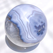 将图片加载到图库查看器，Large Banded Agate Sphere with Deep Druzy
