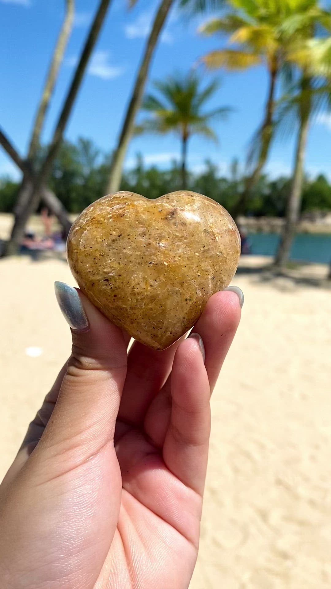 Golden Quartz Heart