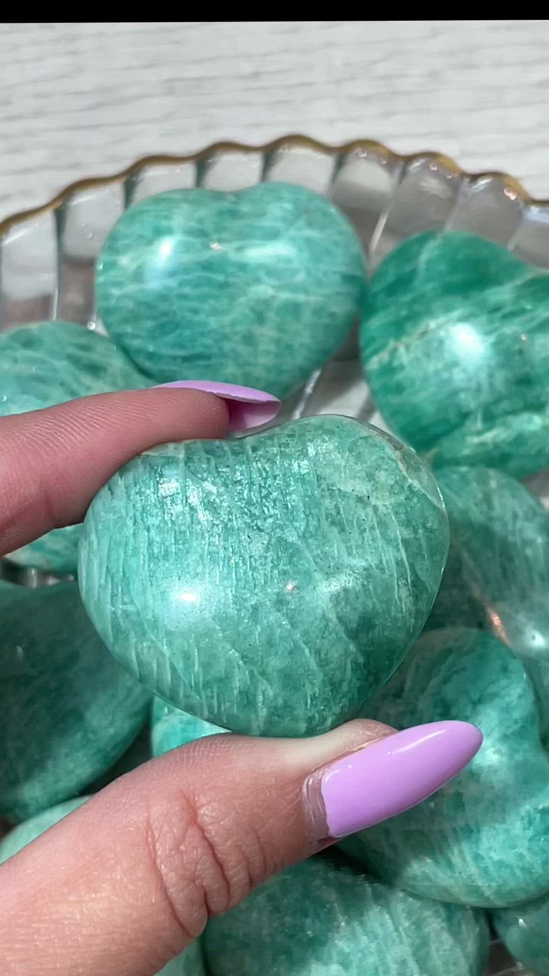 Flashy Amazonite Heart