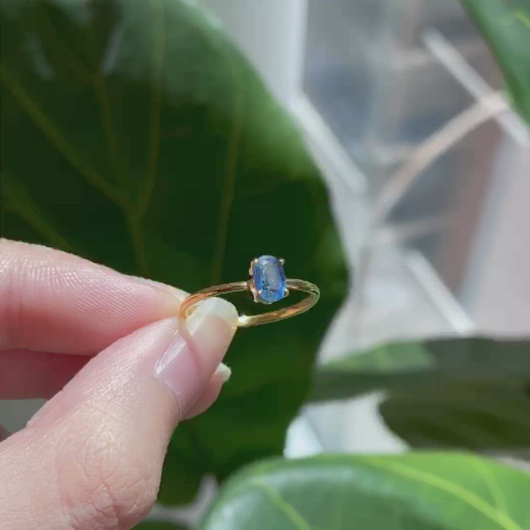 Kyanite Ring in Dainty Gold Filled