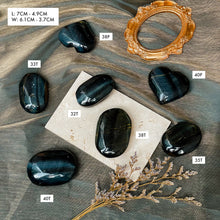 Load image into Gallery viewer, Blue Tigers Eye Palmstones and Hearts
