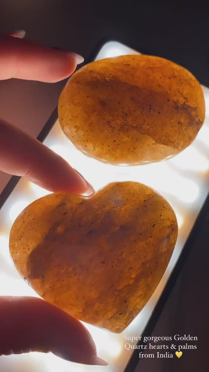 Golden Quartz Heart