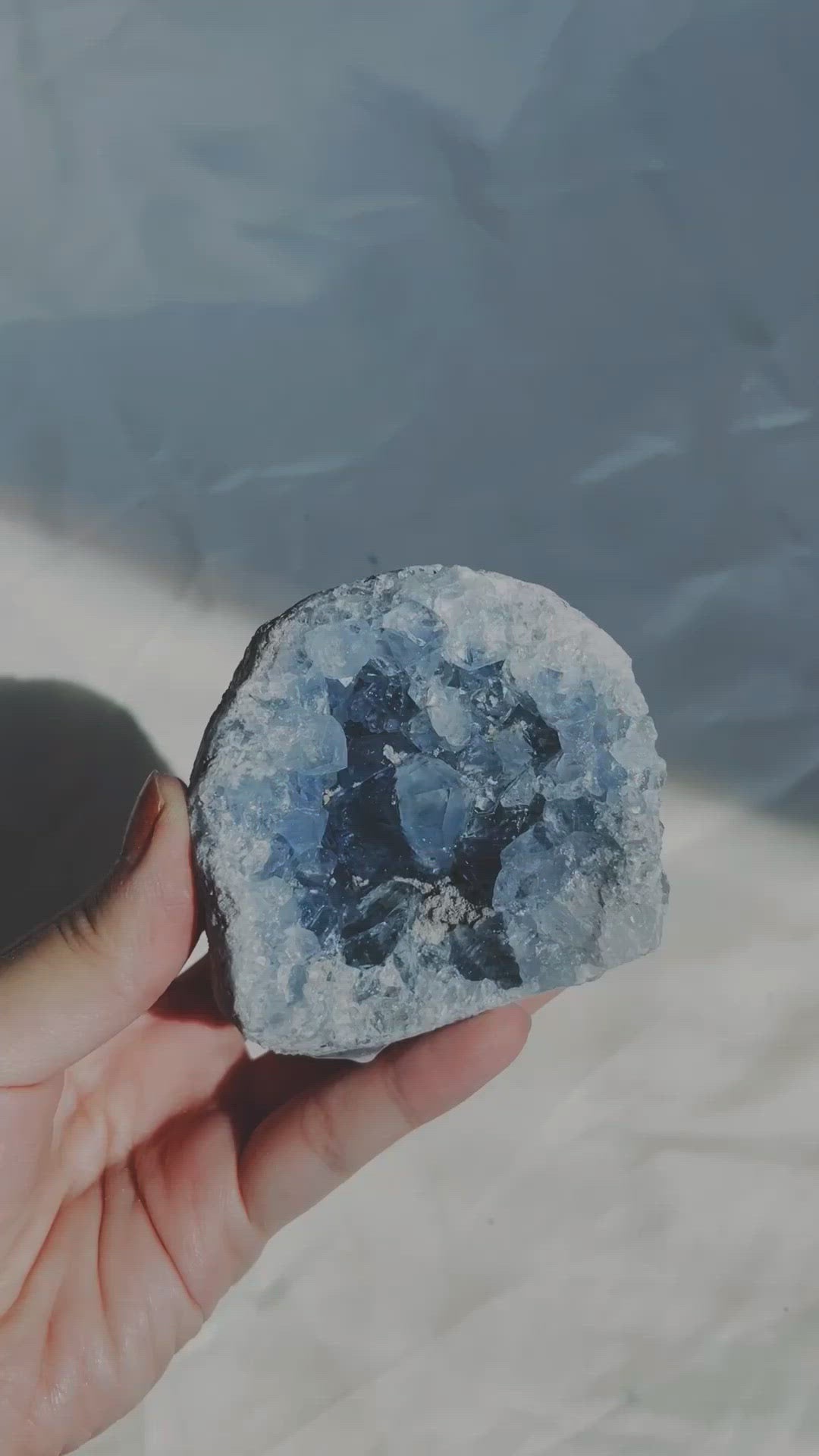 Celestite Clusters from Madagascar