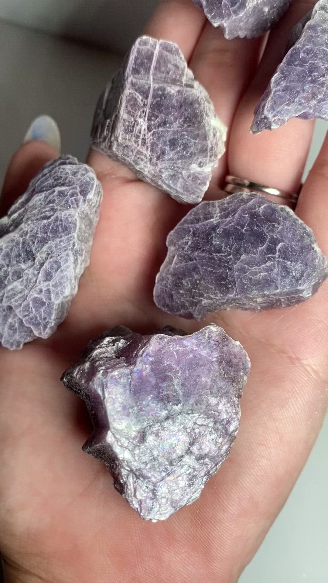 Raw Bubble Lepidolite