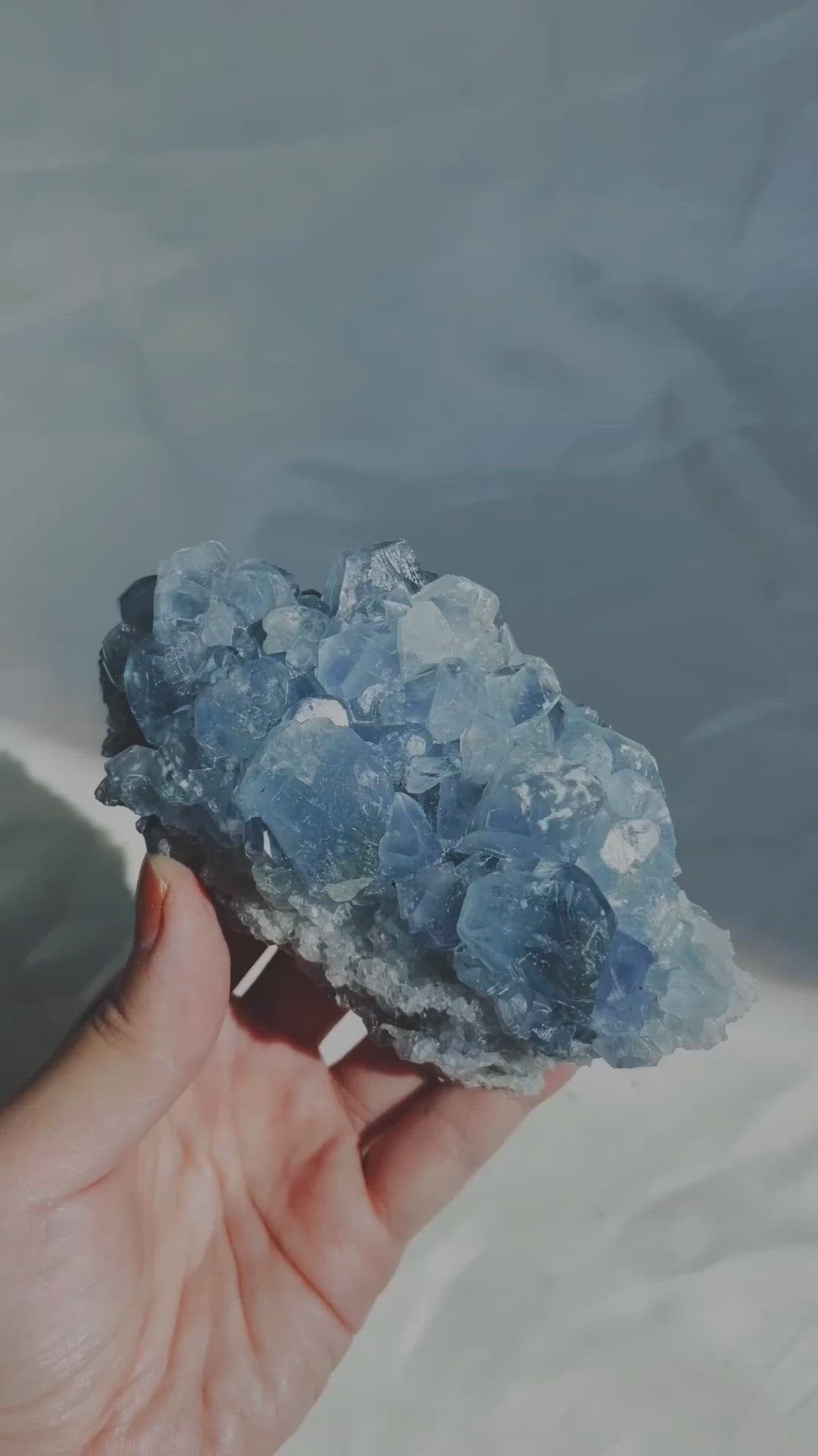 Celestite Clusters from Madagascar