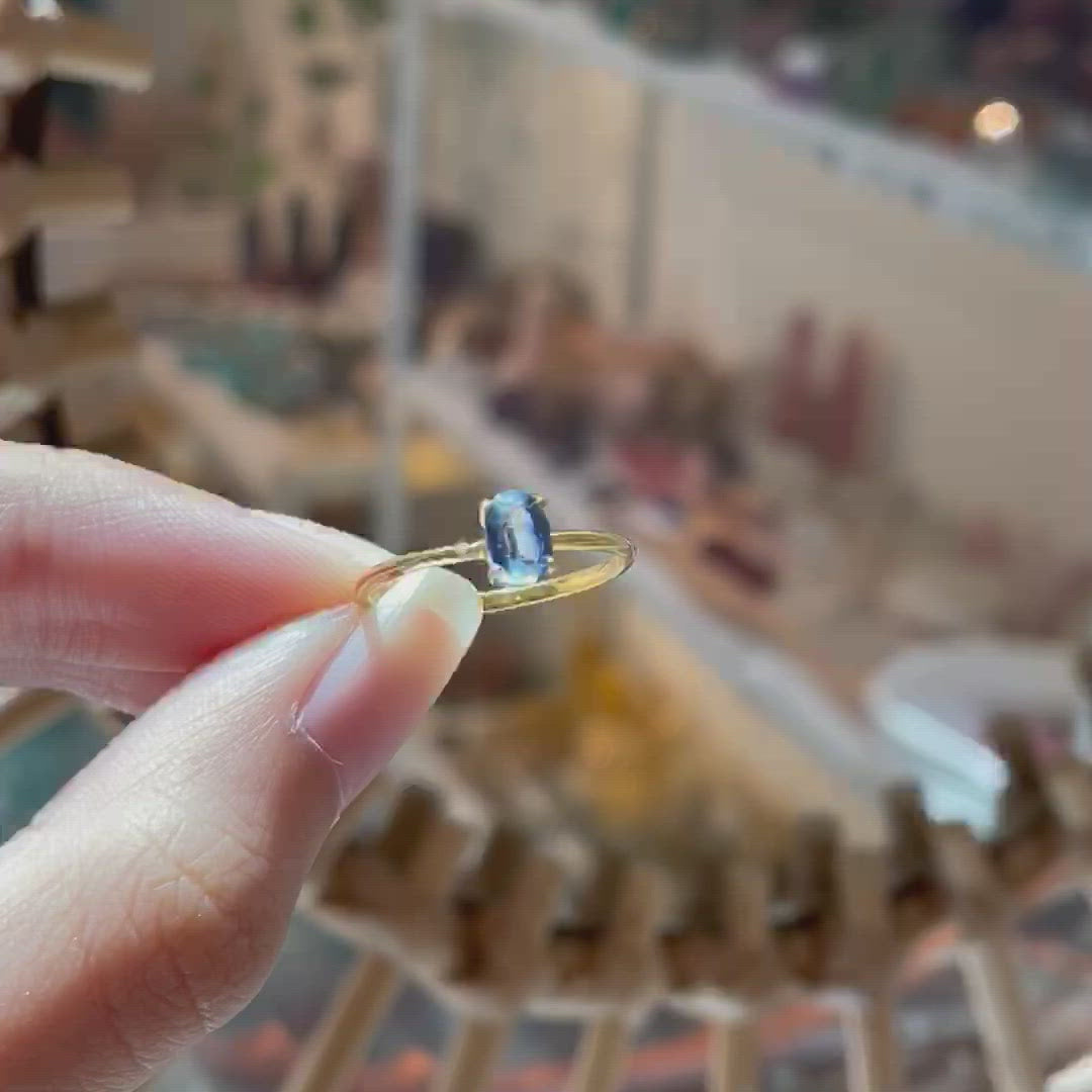 Kyanite Ring in Dainty Gold Filled