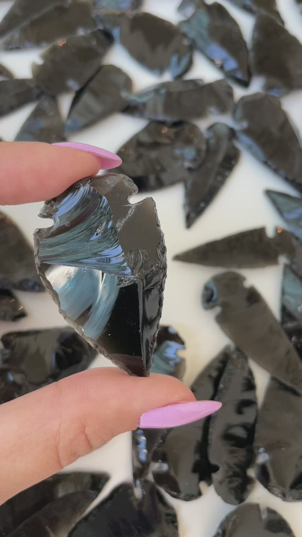 Natural Black Obsidian Arrowhead