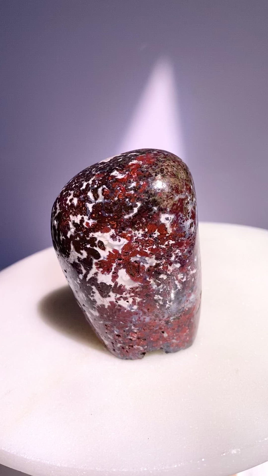 Rare Skeleton Coast Jasper Flower Jasper Freeform A from Namibia Red Brecciated Jasper with Agate