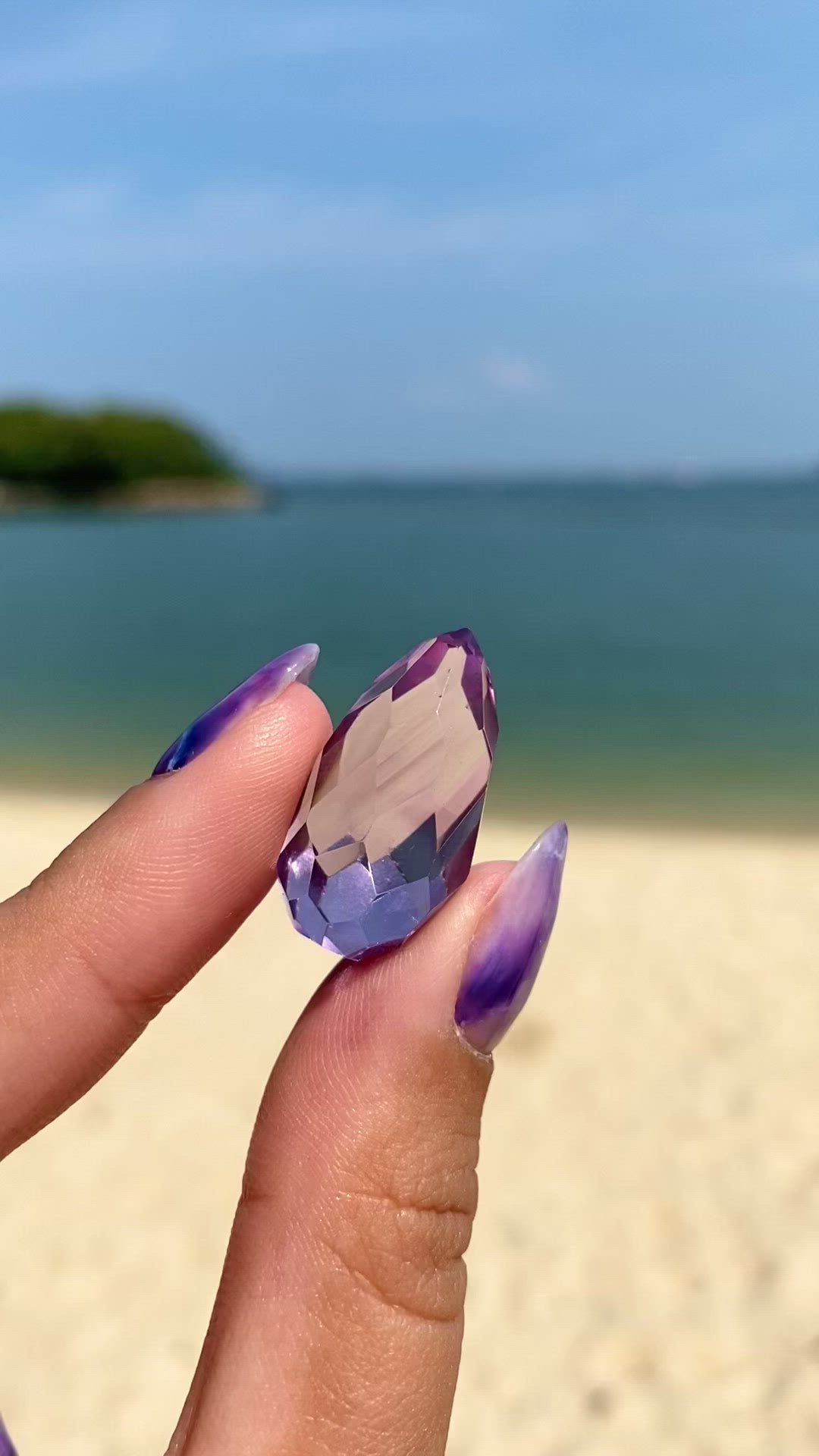 Amethyst Briolette from Brazil