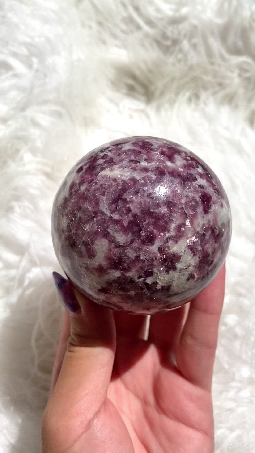 Lepidolite with Mica Sphere B