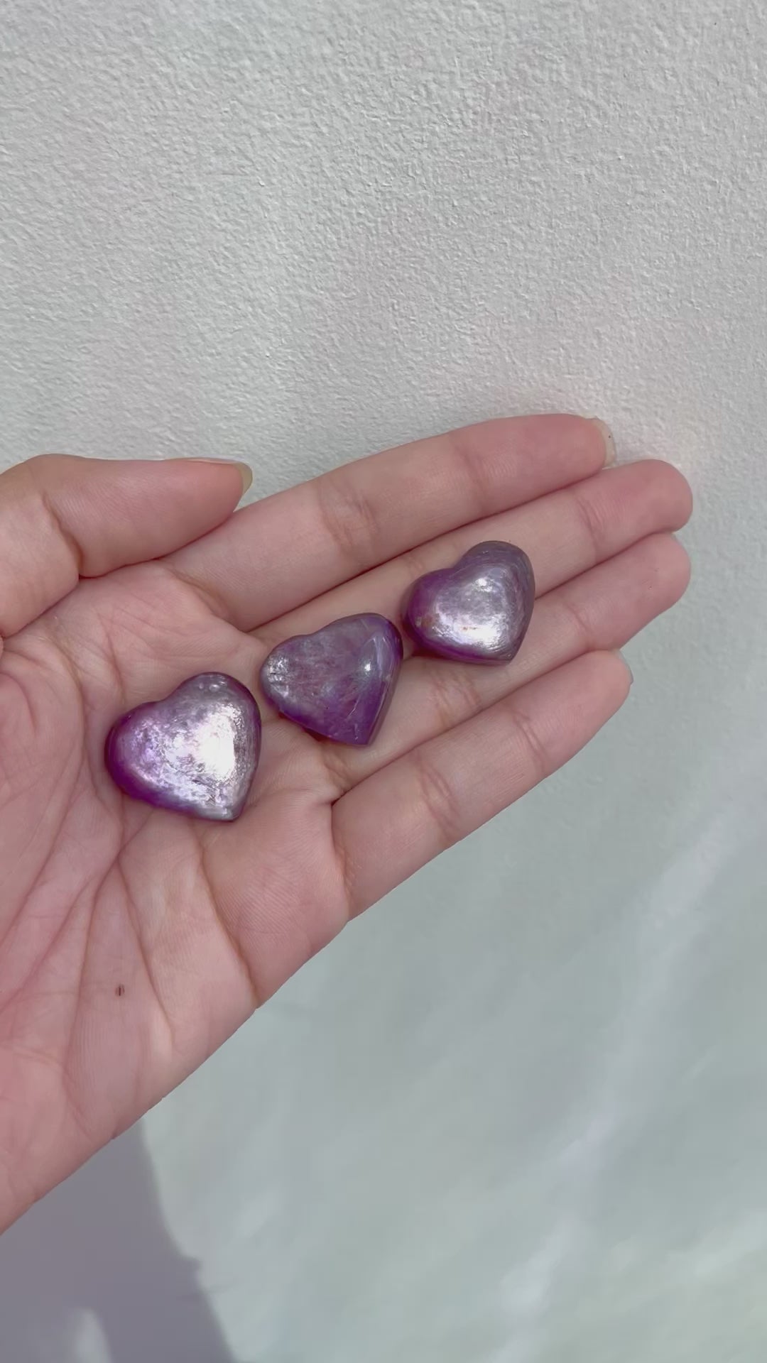 Gem Lepidolite Mini Hearts