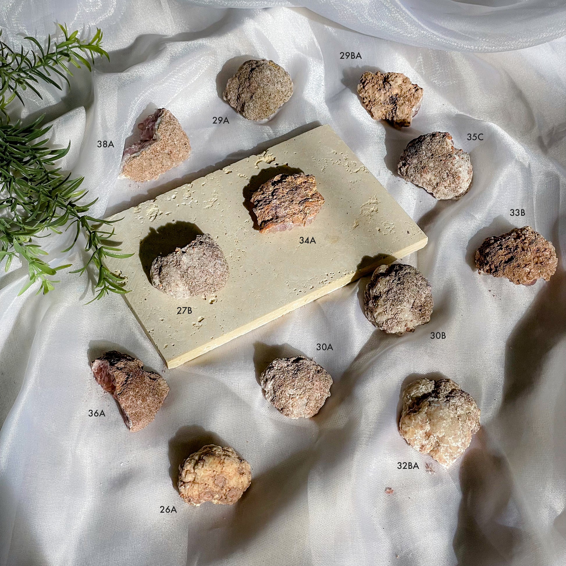 Pink Amethyst Raw Geodes Set A