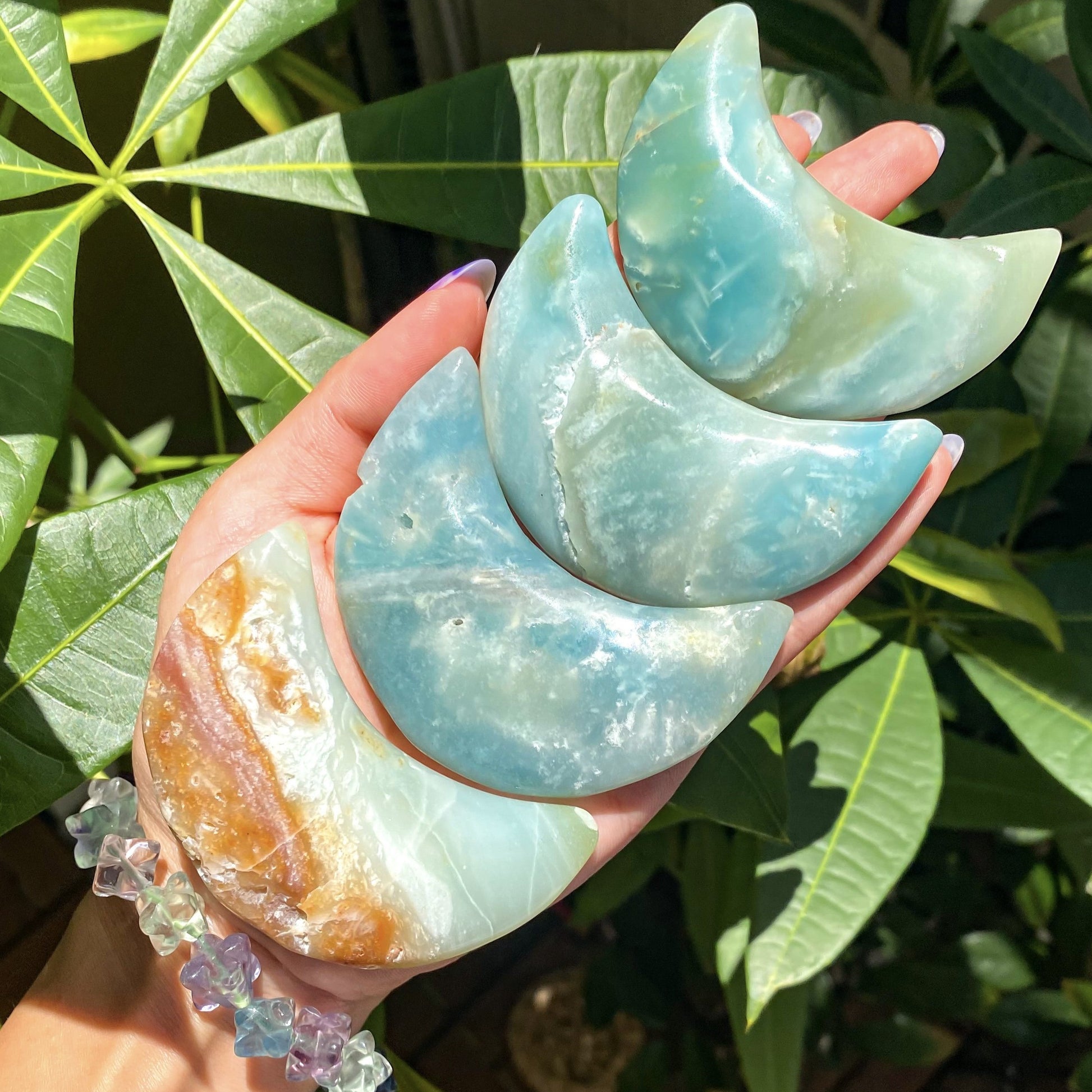 Sky Blue Quartz Moon