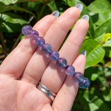 将图片加载到图库查看器，Purple Magenta Fluorite Bead Bracelet
