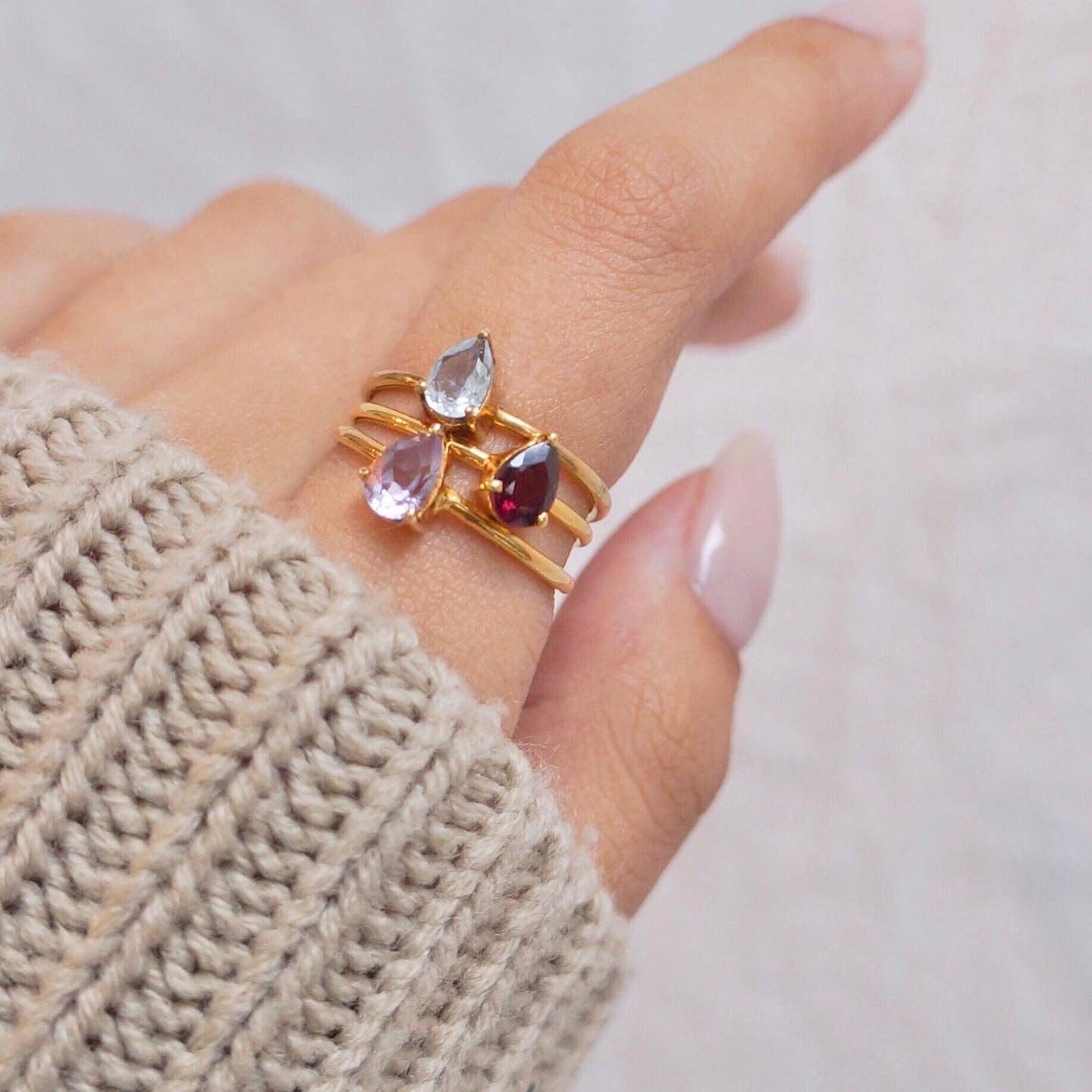 Amethyst Gemstone in Dainty Gold Filled
