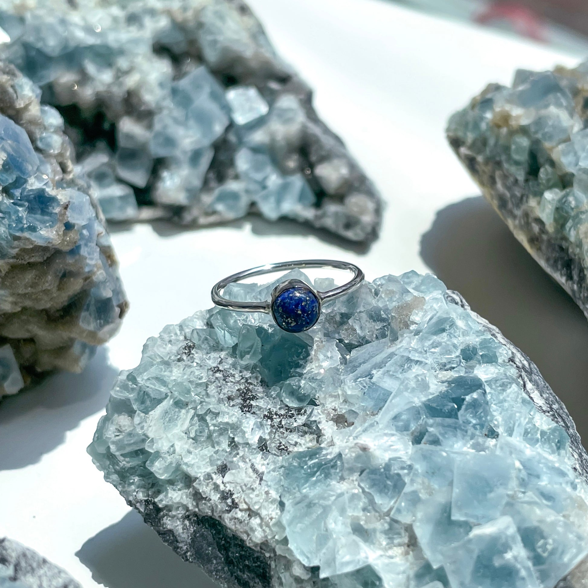 Lapis Lazuli Simple Sterling Silver Ring