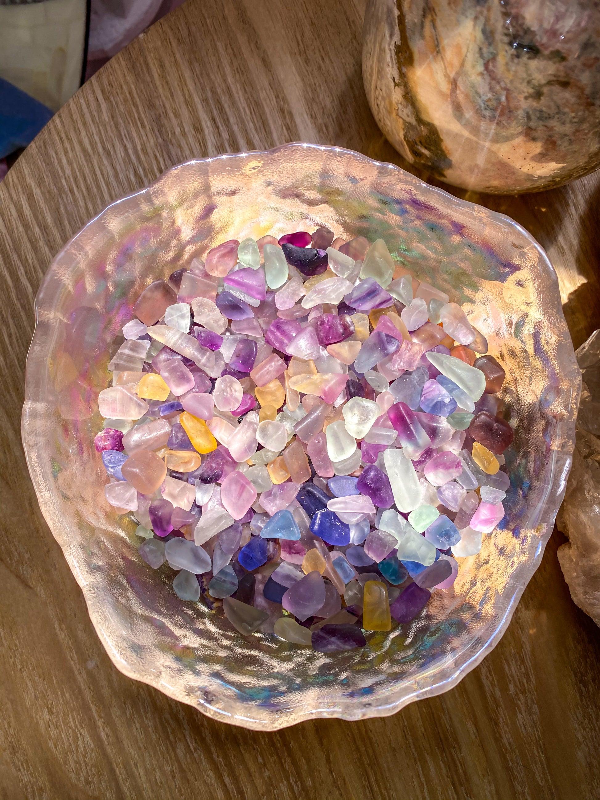 Multicolored Fluorite Chips