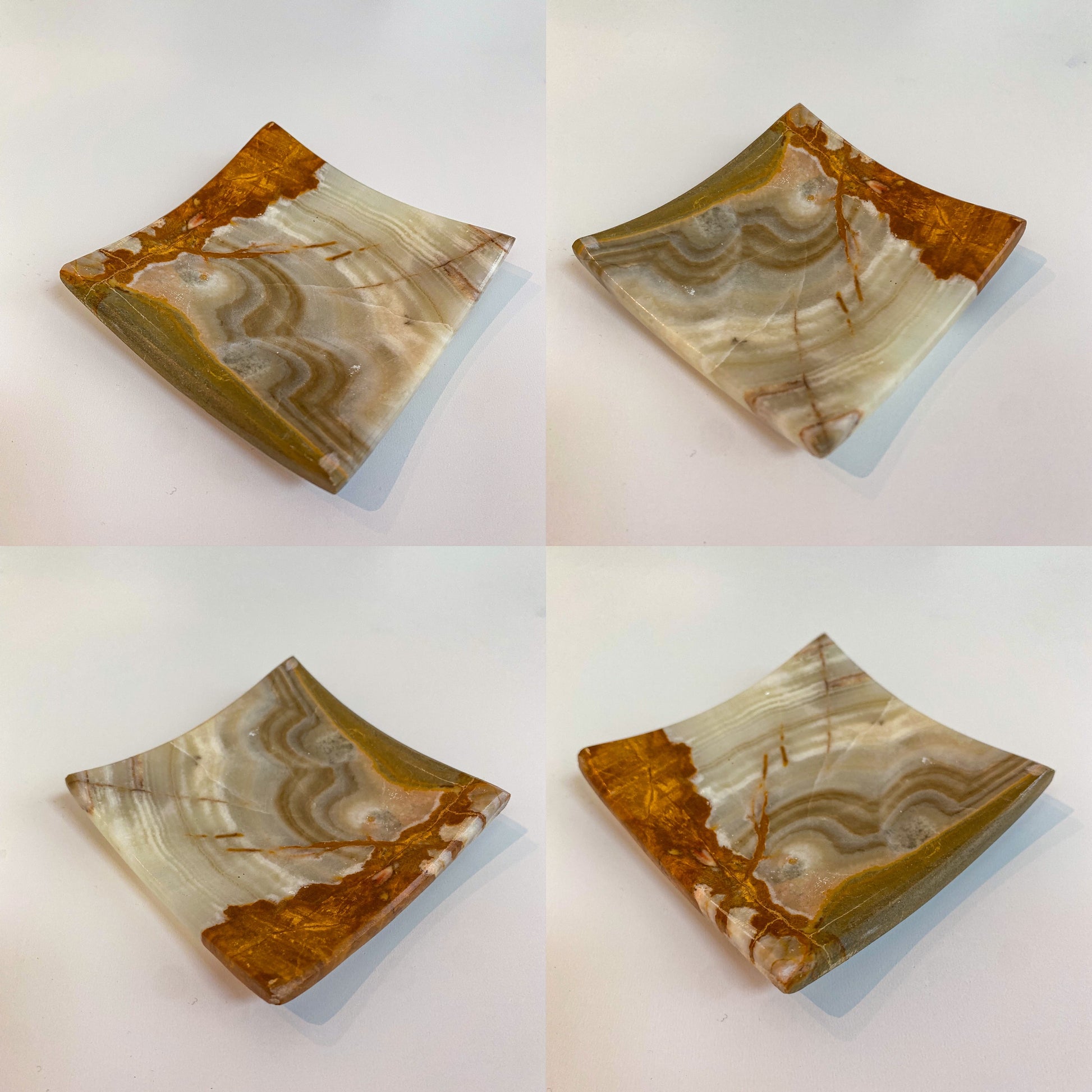 Mexican Onyx Square Plates Trinket Dishes