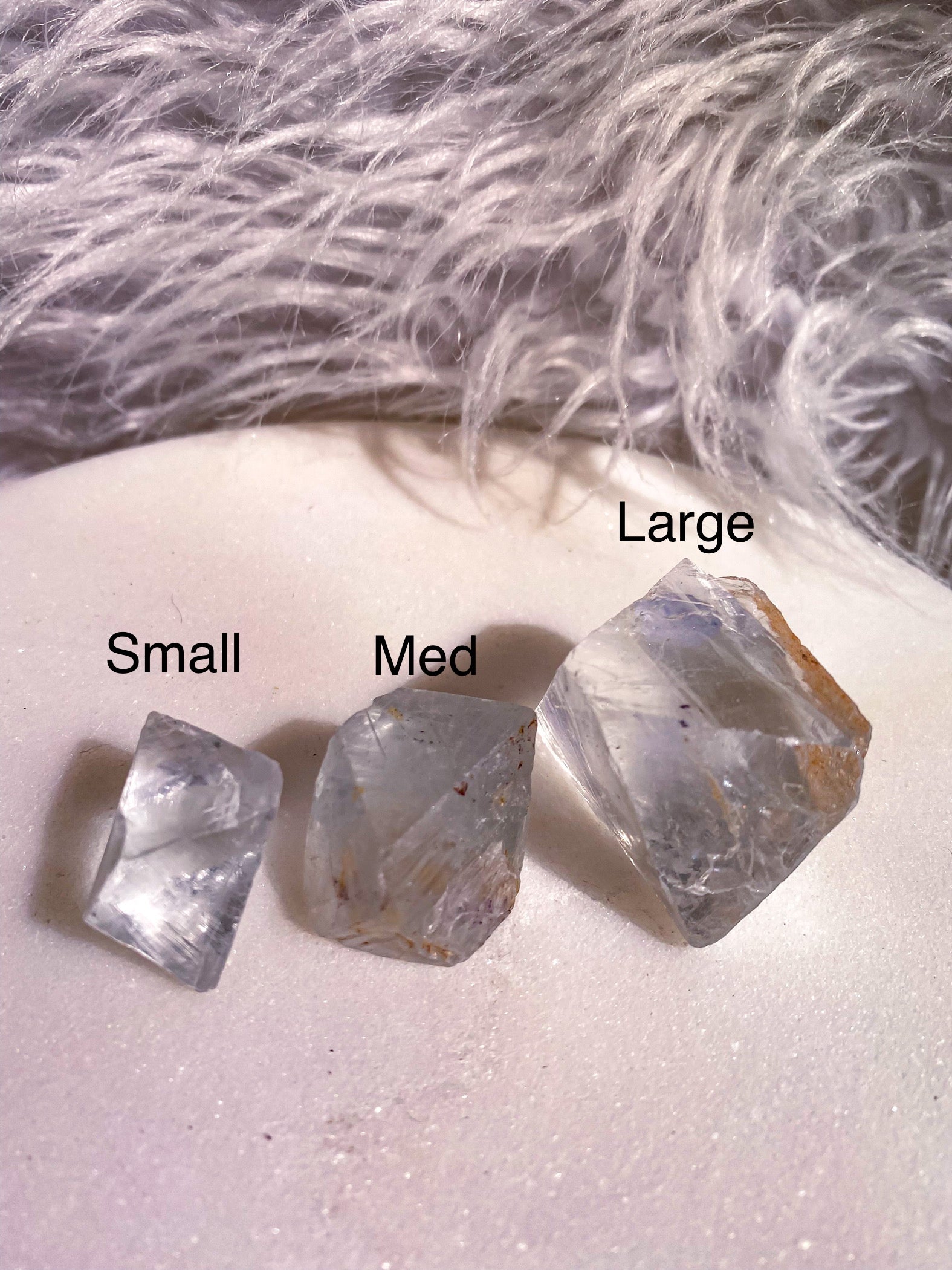 Rare Bipyramidal Octahedron Raw Fluorite