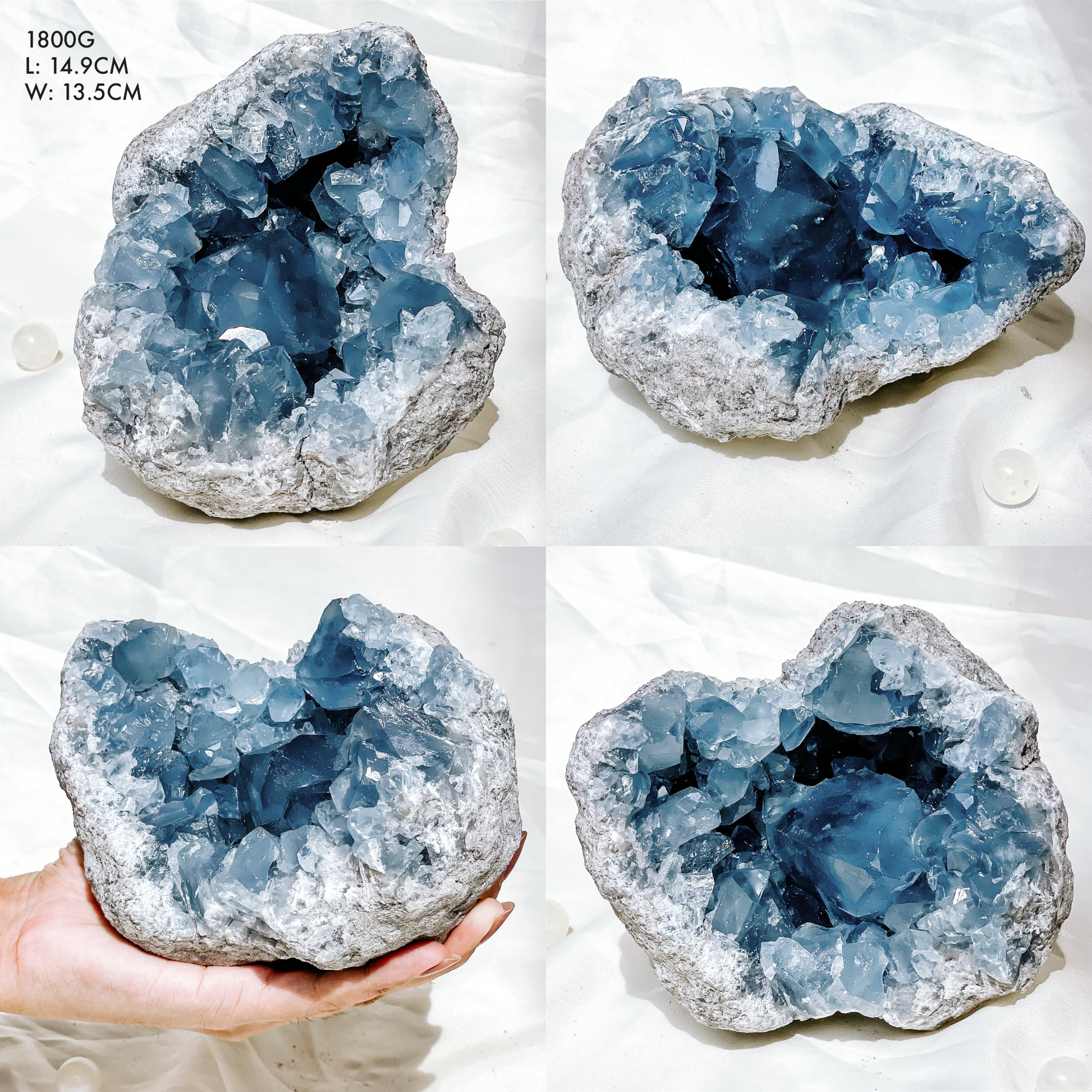 Celestite Clusters from Madagascar