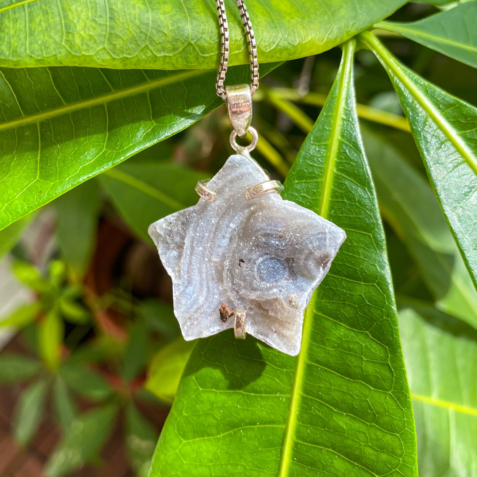 Druzy Chalcedony Pendants/Keychains