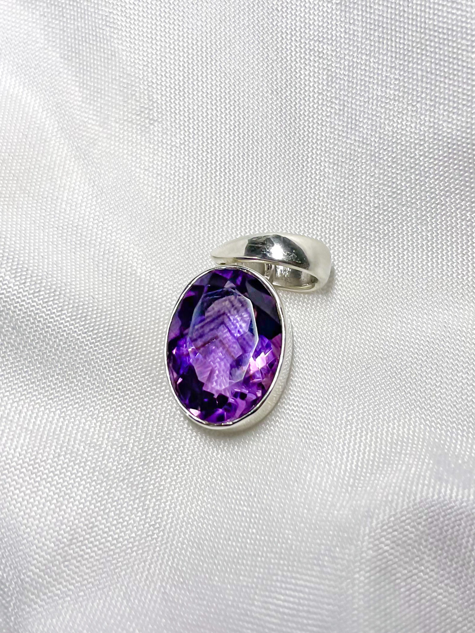 Amethyst Faceted Gemstone Pendant