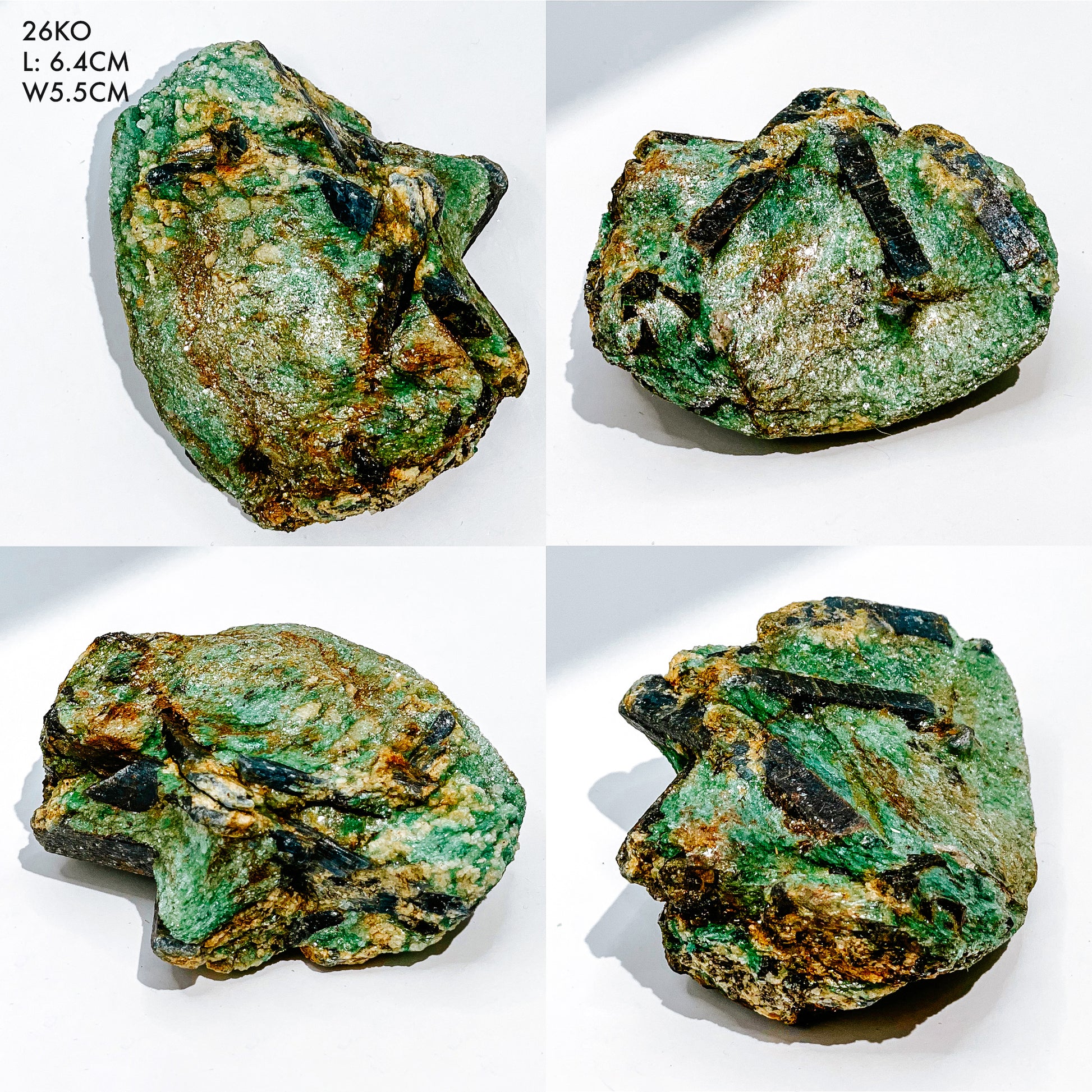 Fuchsite, Green Aventurine and Blue Kyanite with Mica Sparkly Raw Specimens