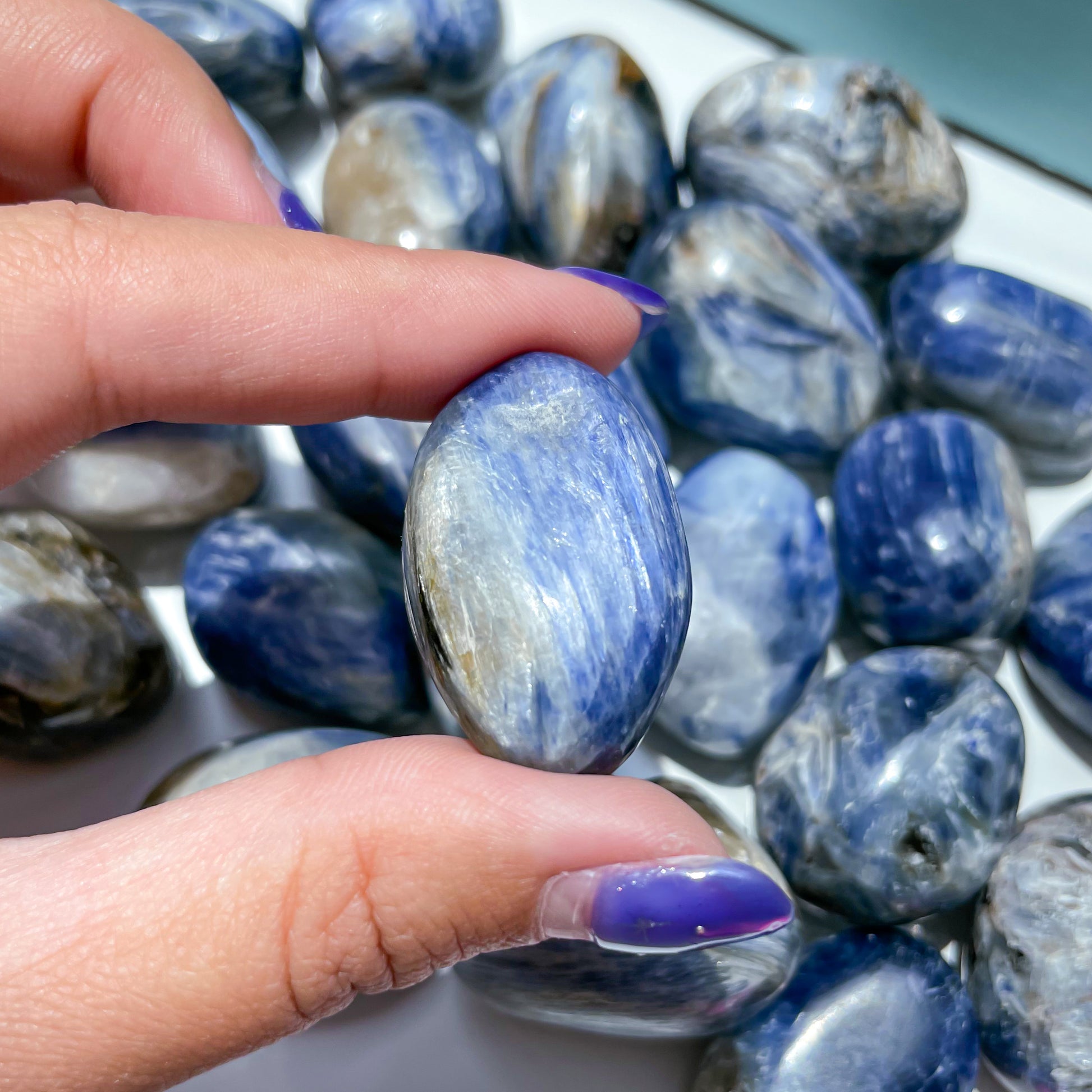 Flashy Kyanite Tumbles