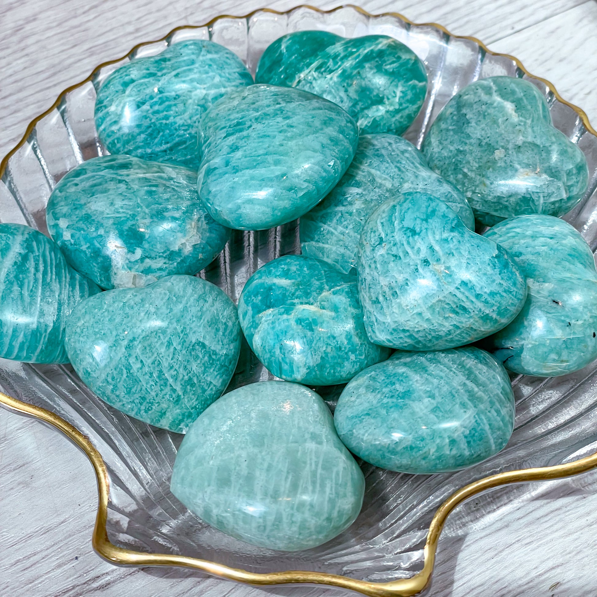 Flashy Amazonite Heart