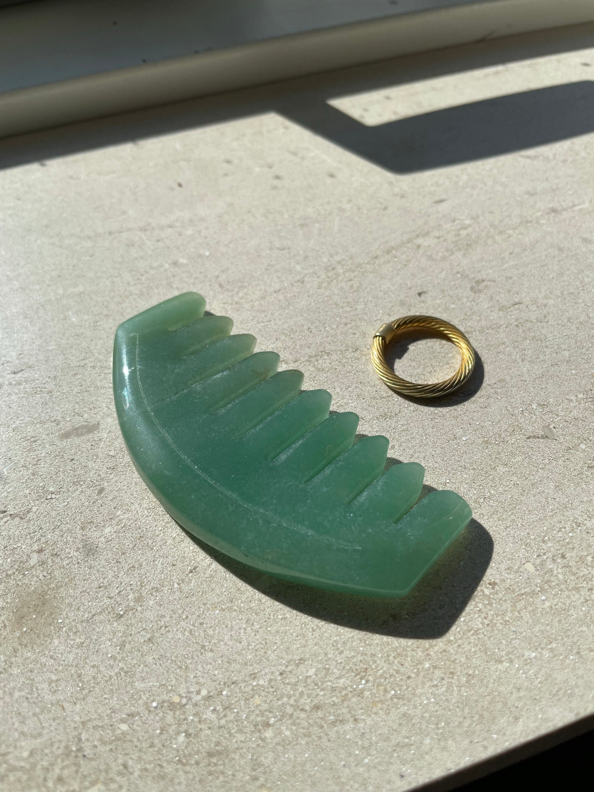 Jade Gua Sha Comb (Preorder)