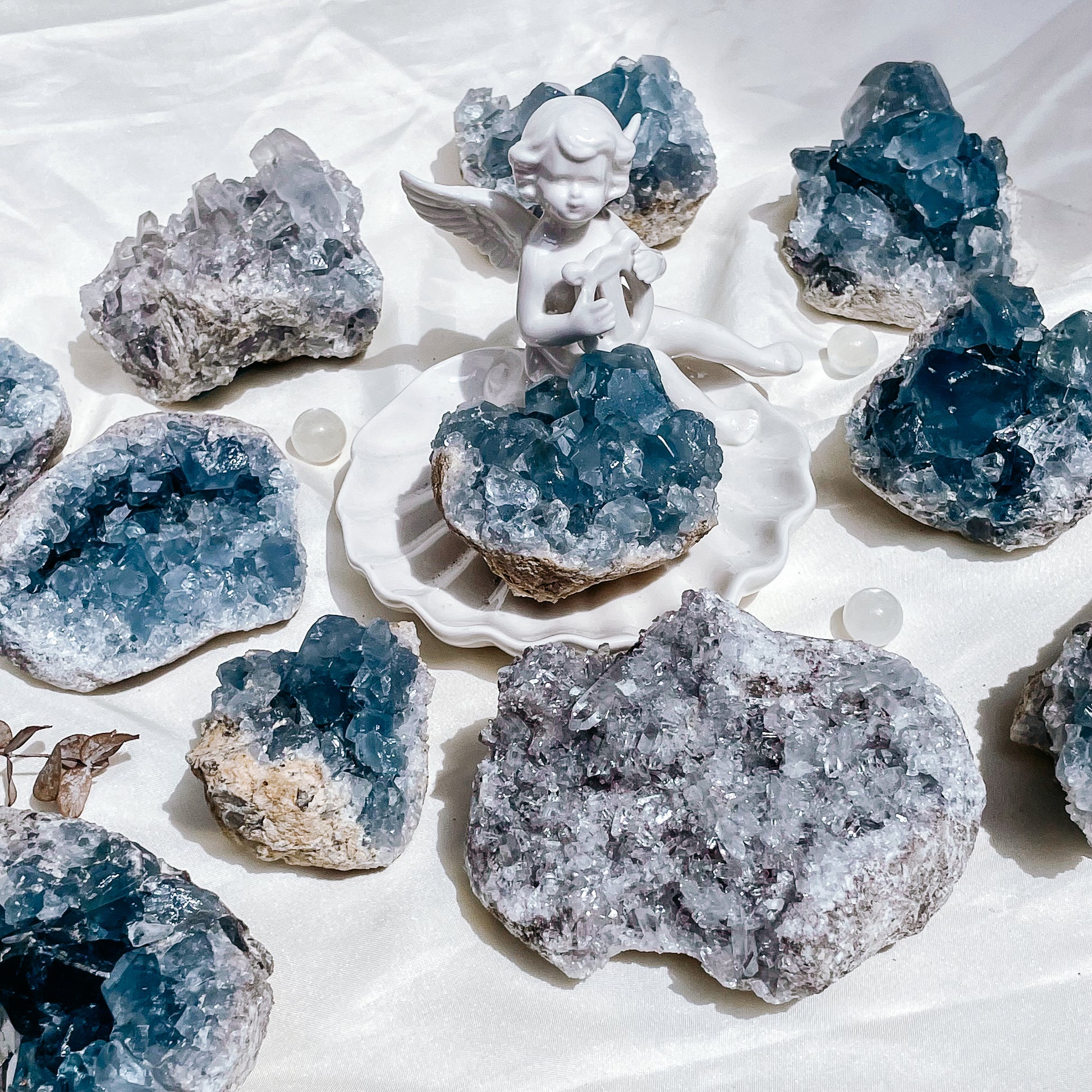 Celestite Clusters from Madagascar