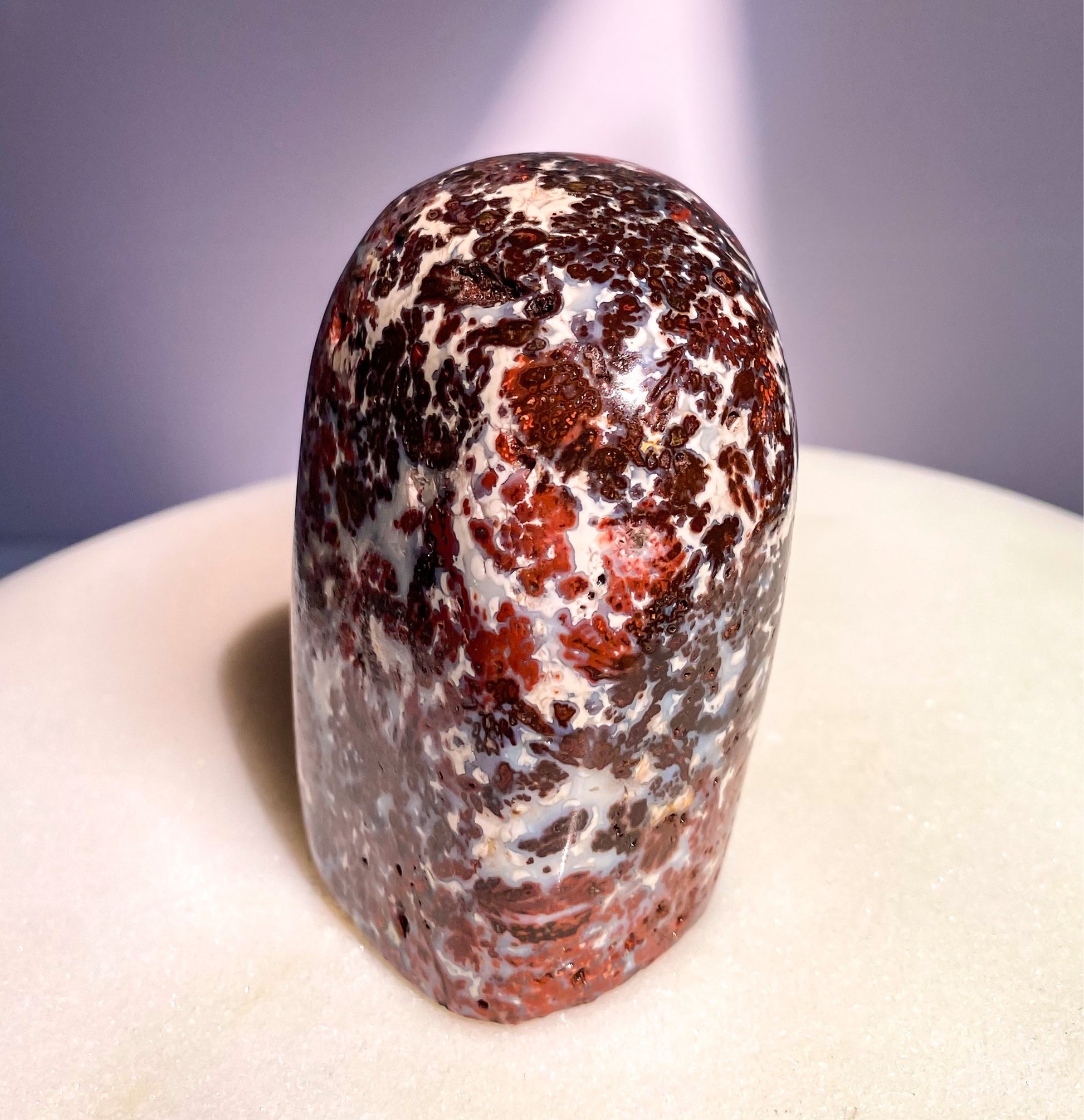 Rare Skeleton Coast Jasper Flower Jasper Freeform A from Namibia Red Brecciated Jasper with Agate