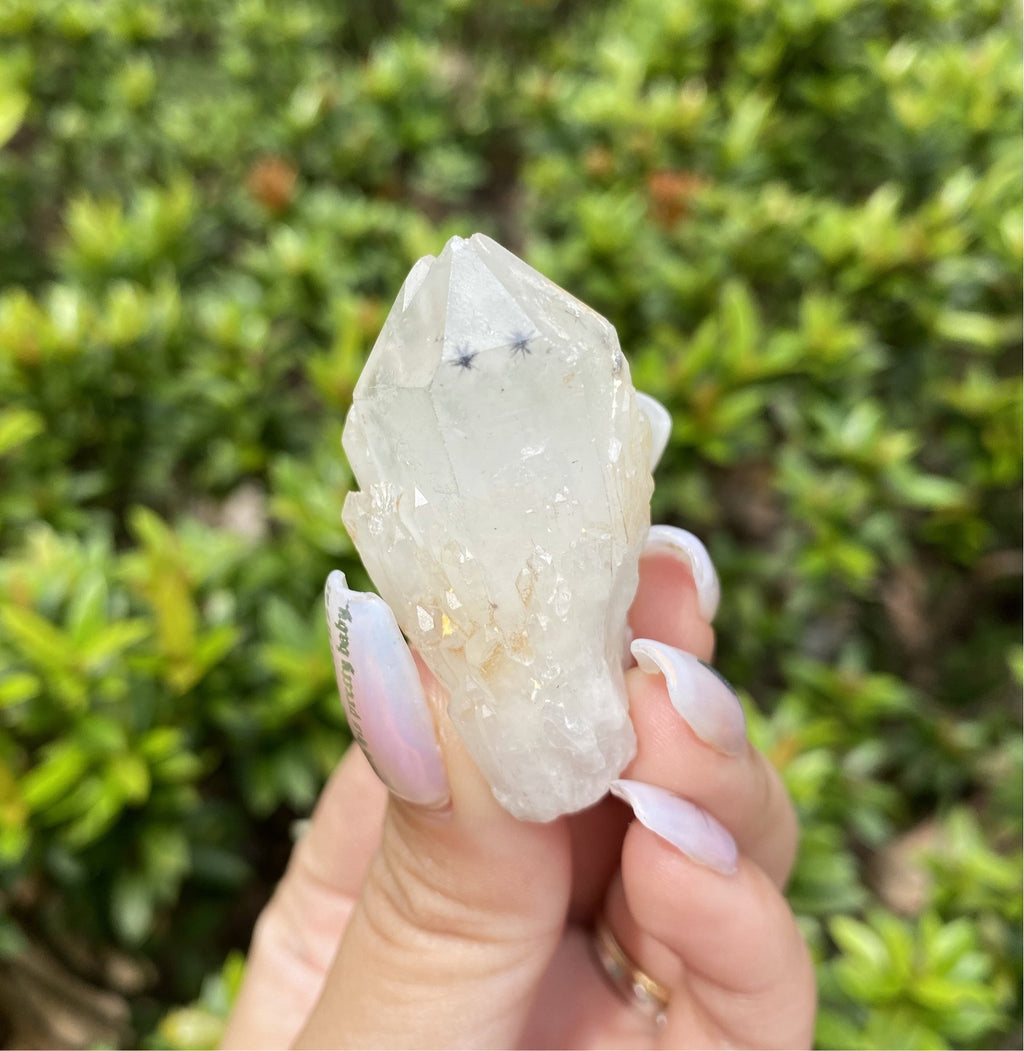 Rare Star Hollandite in Quartz Raw Specimens from Ambositra, Madagascar