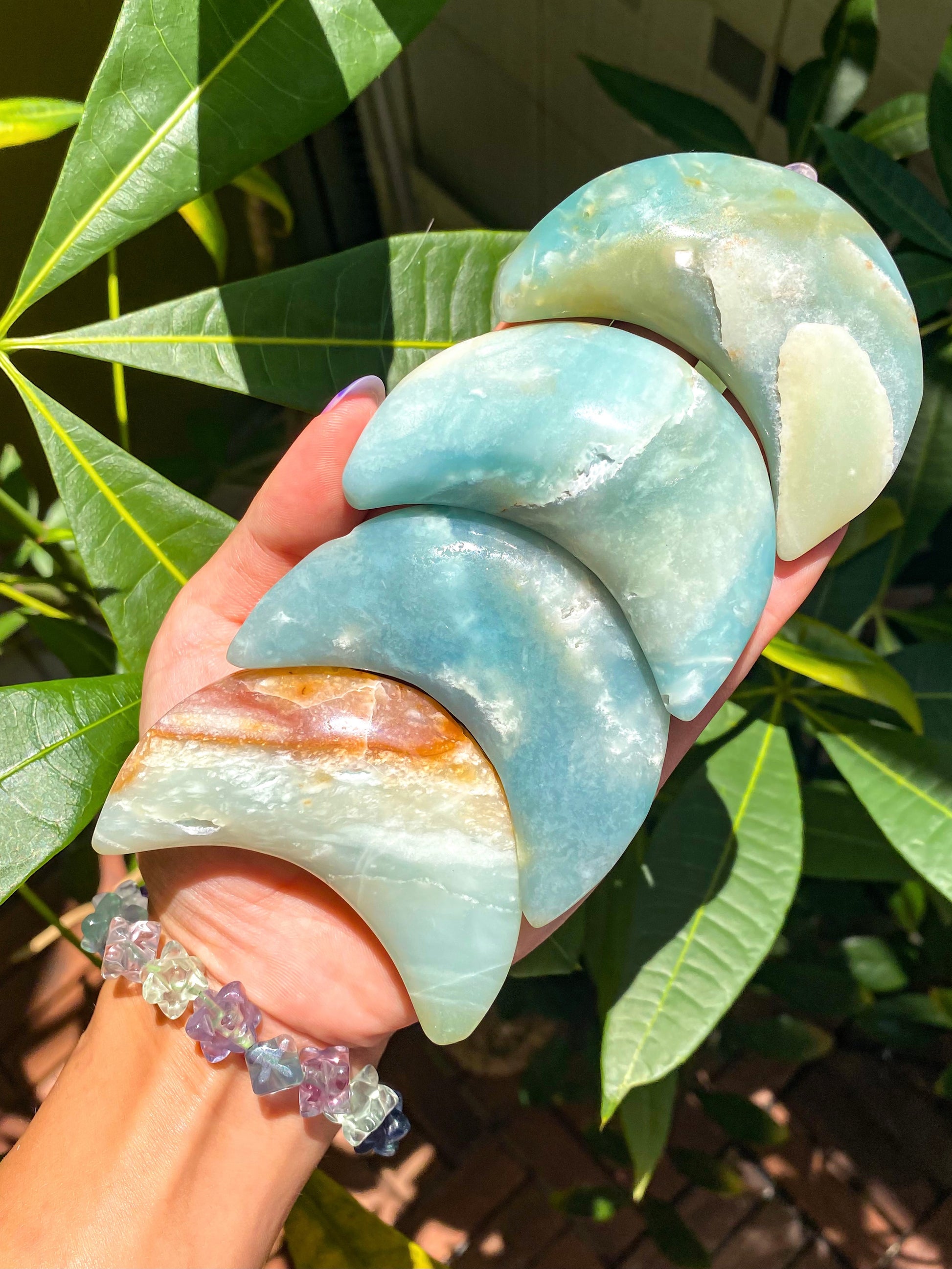 Sky Blue Quartz Moon