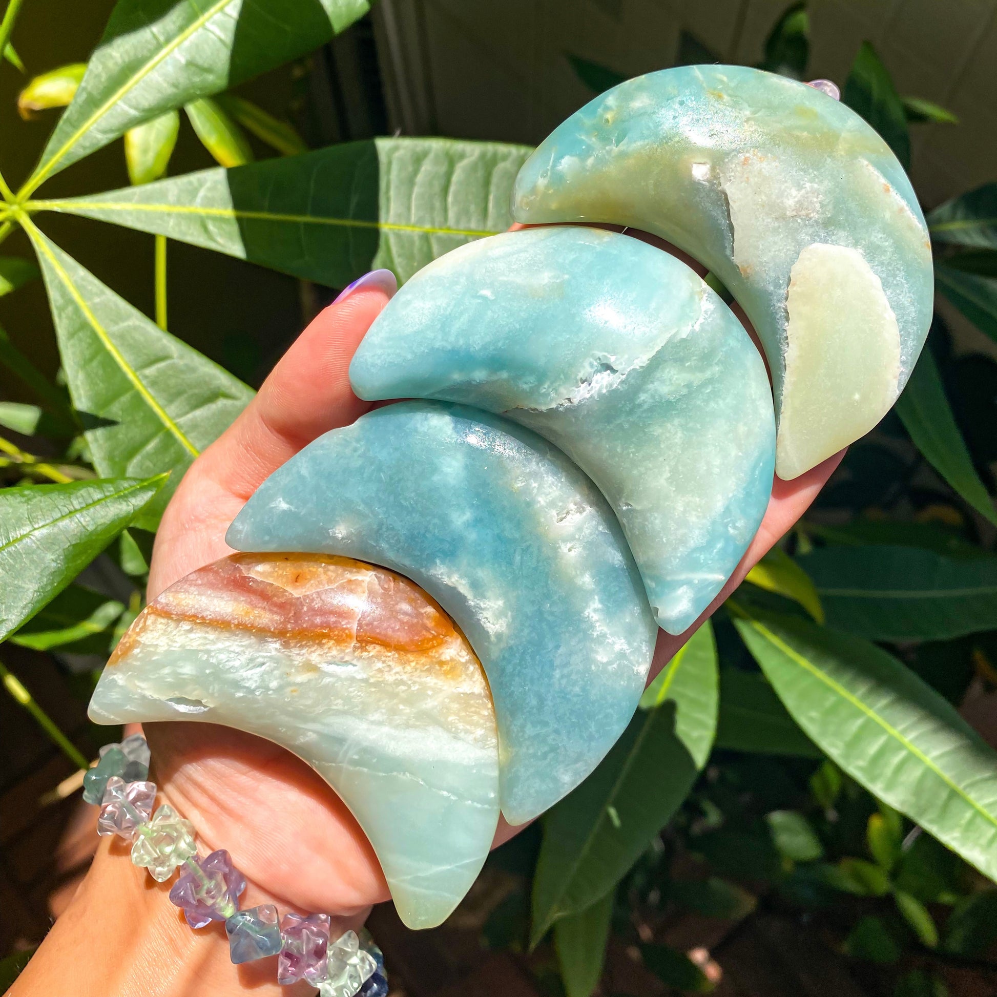 Sky Blue Quartz Moon
