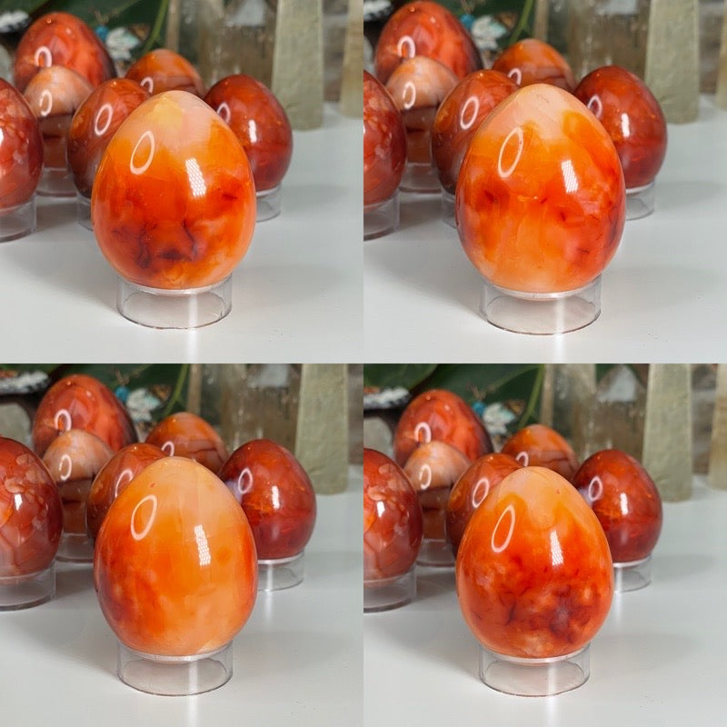 Carnelian Eggs for Creativity, Confidence and Fertility