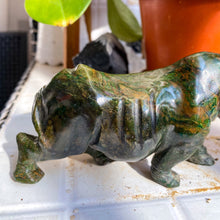 Load image into Gallery viewer, Majestic Verdite / African Jade Hippopotamus Sculpture
