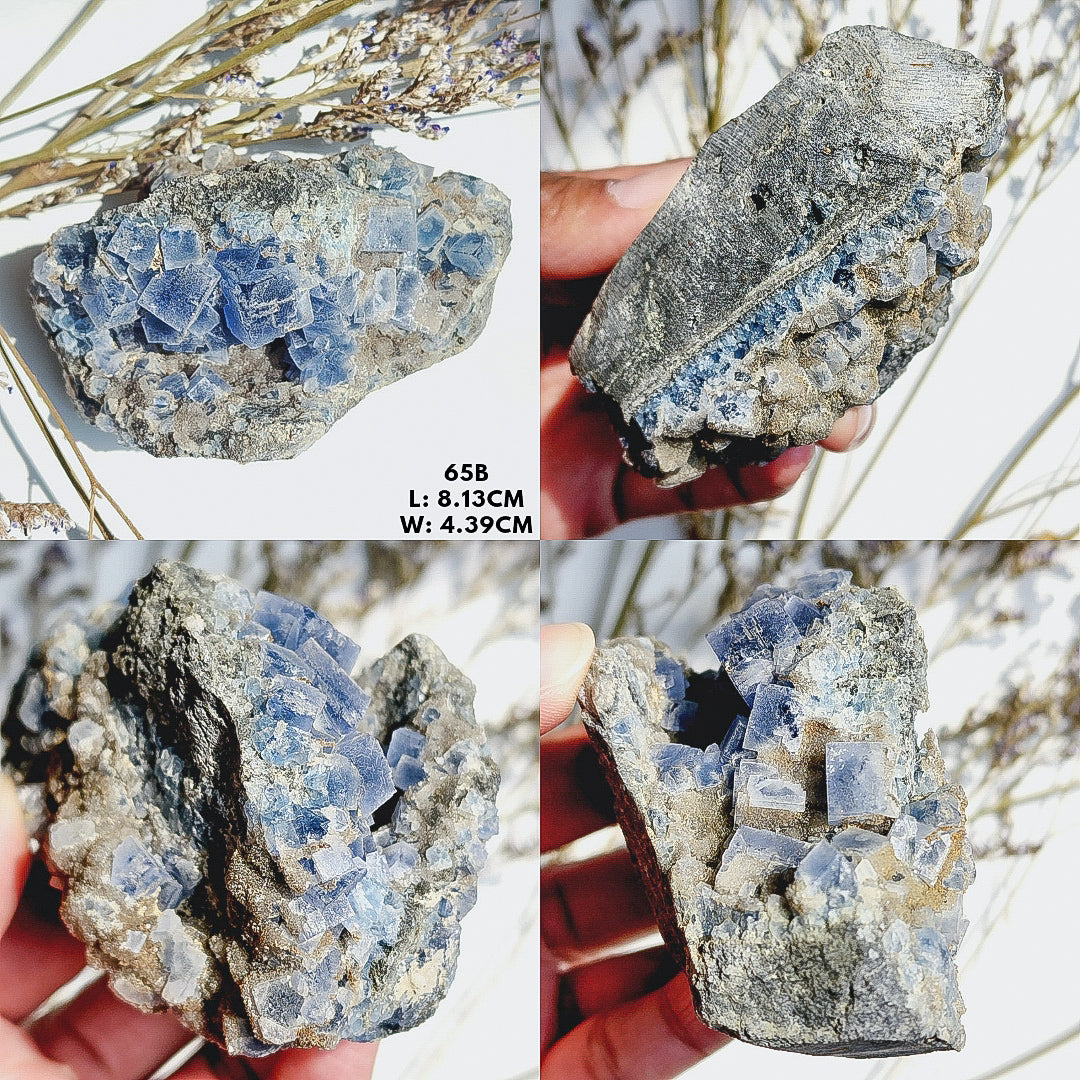 Icy Blue Cubic Fluorite from Fujian
