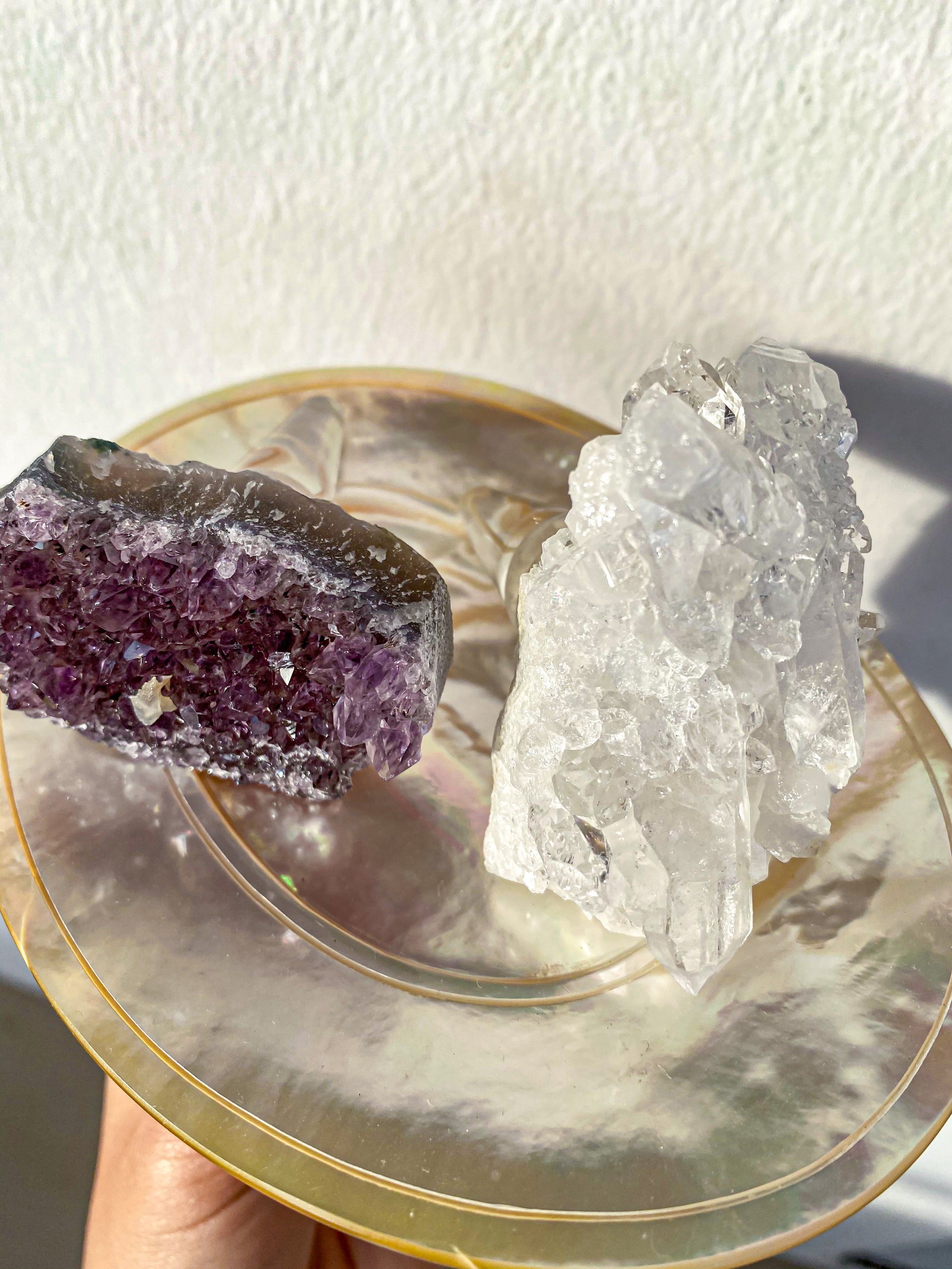 Amethyst with Calcite Wine Stopper D