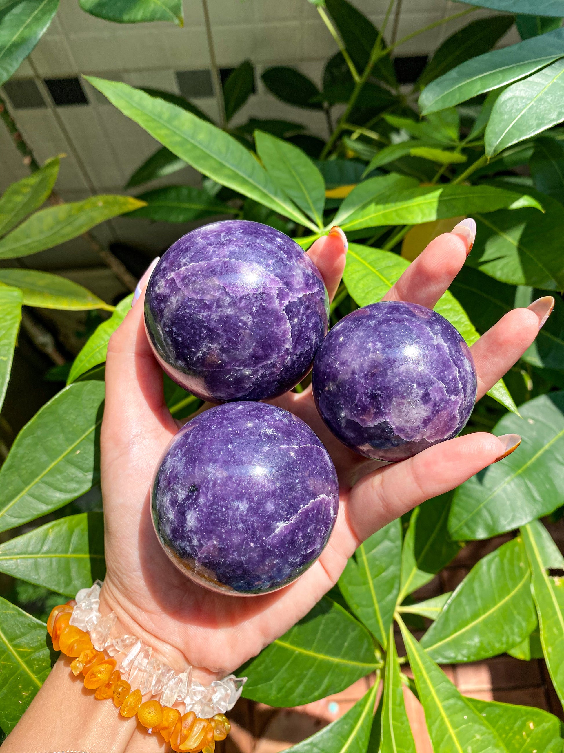 Lepidolite with Mica Galaxy Spheres