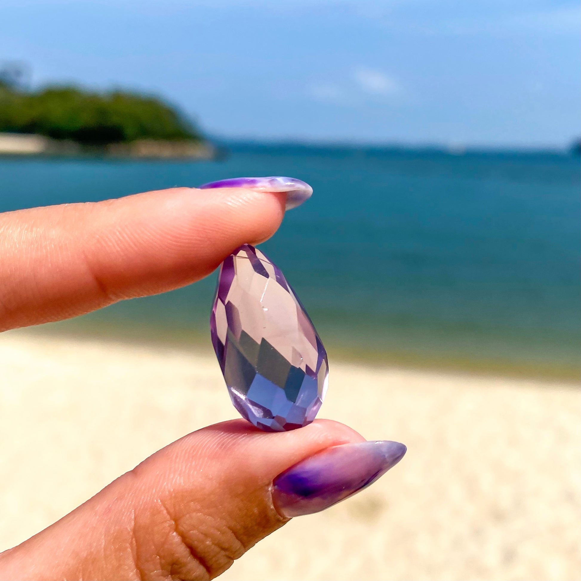 Amethyst Briolette from Brazil