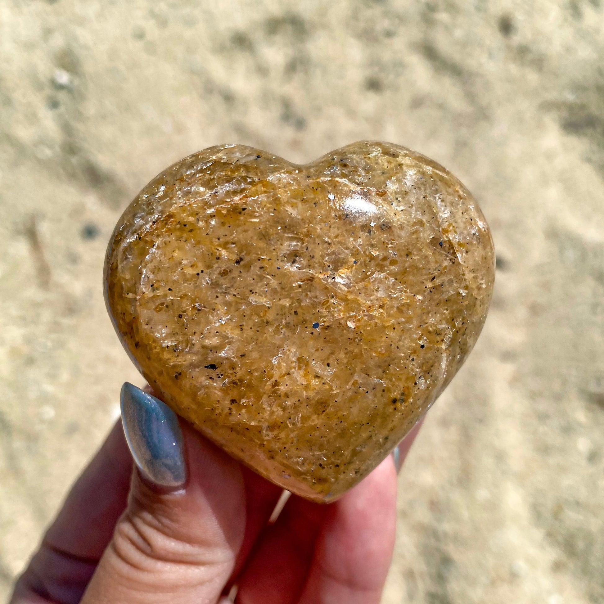 Golden Quartz Heart